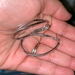 silver hoop earrings